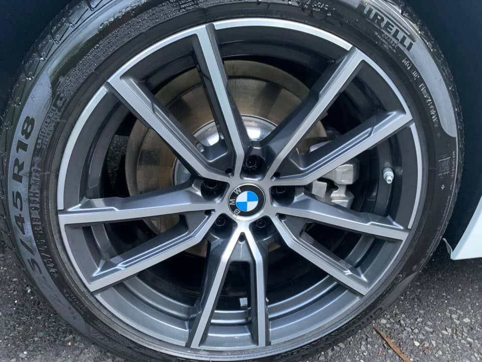 Detailed BMW wheel closeup
